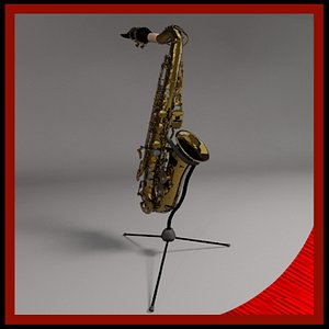 brass saxophone 3d model