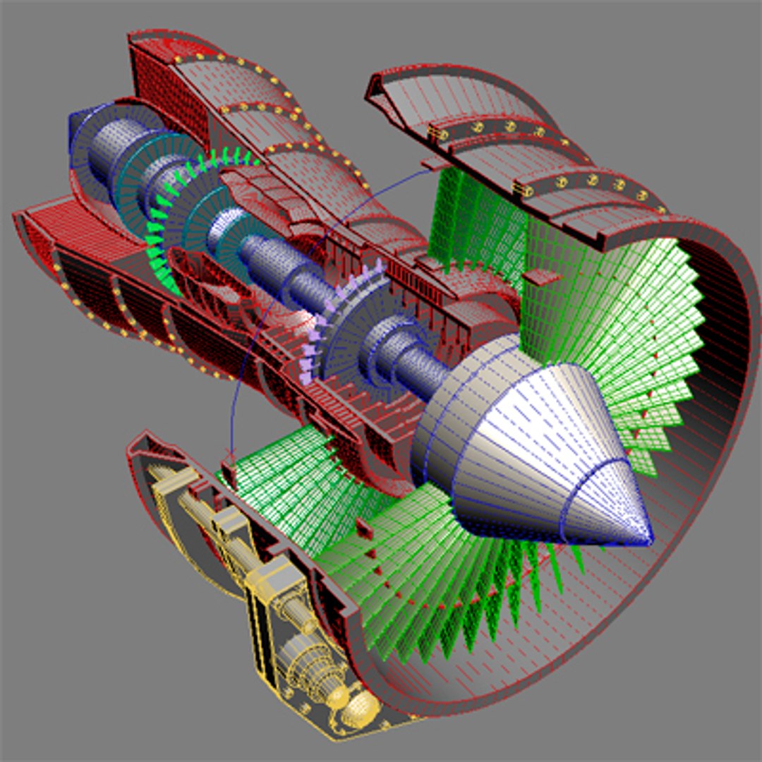 Jet Engine 3D Model - TurboSquid 420439