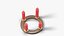 Advent Candle Ring with 4 Red Candles and Flames - Christmas Prop