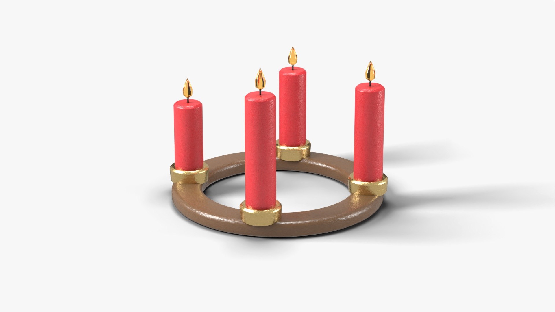 3D Advent Candle Ring with 4 Red Candles and Flames - Christmas Prop https://p.turbosquid.com/ts-thumb/8r/uojUmT/K5/shot4/jpg/1792623058/1920x1080/fit_q87/be6fd3c2bfb90c38bea5a4b0e2f7f421e80aff97/shot4.jpg
