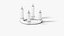Advent Candle Ring with 4 Red Candles and Flames - Christmas Prop