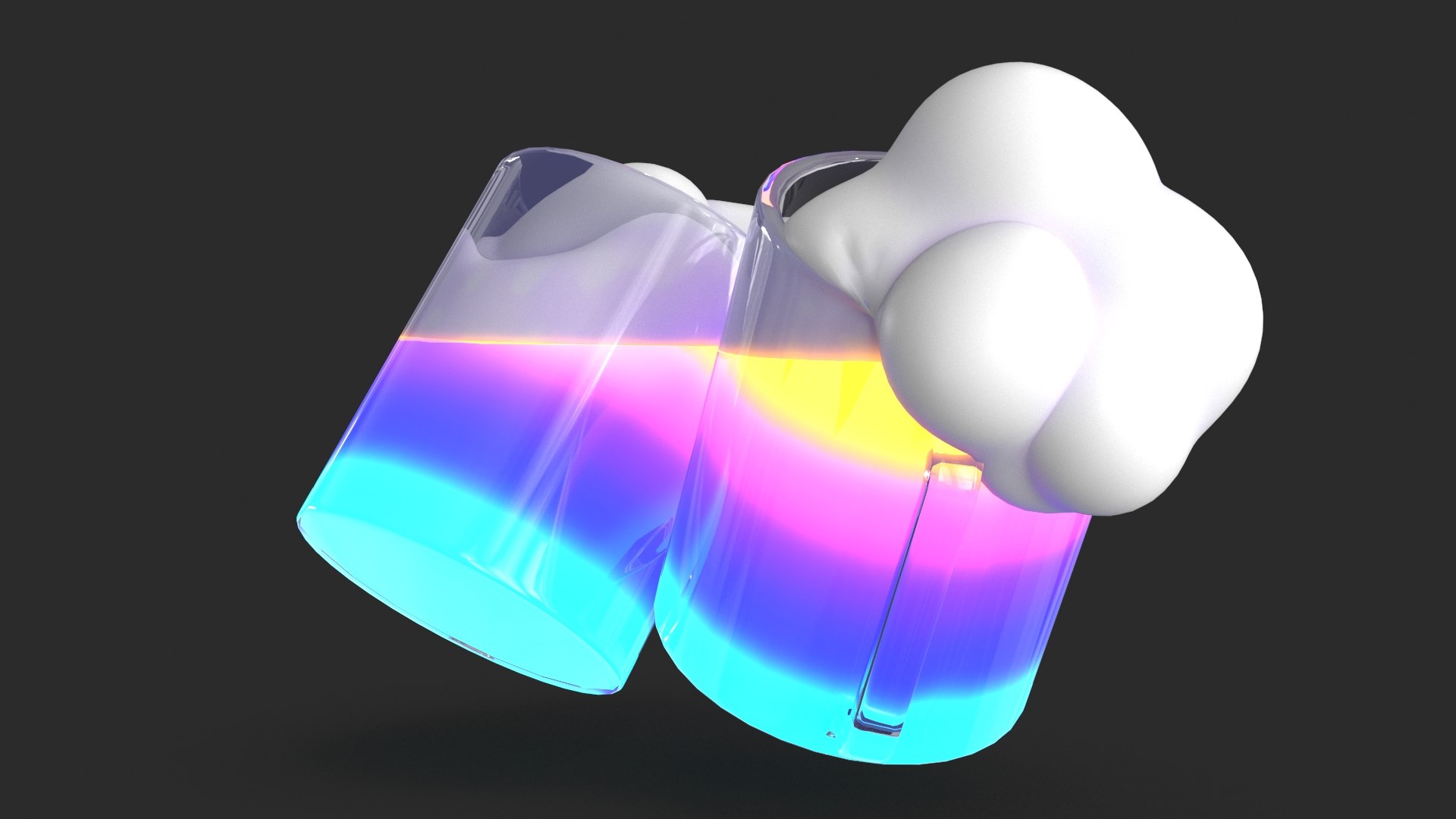 3D Cheers Icon Model - TurboSquid 2101980