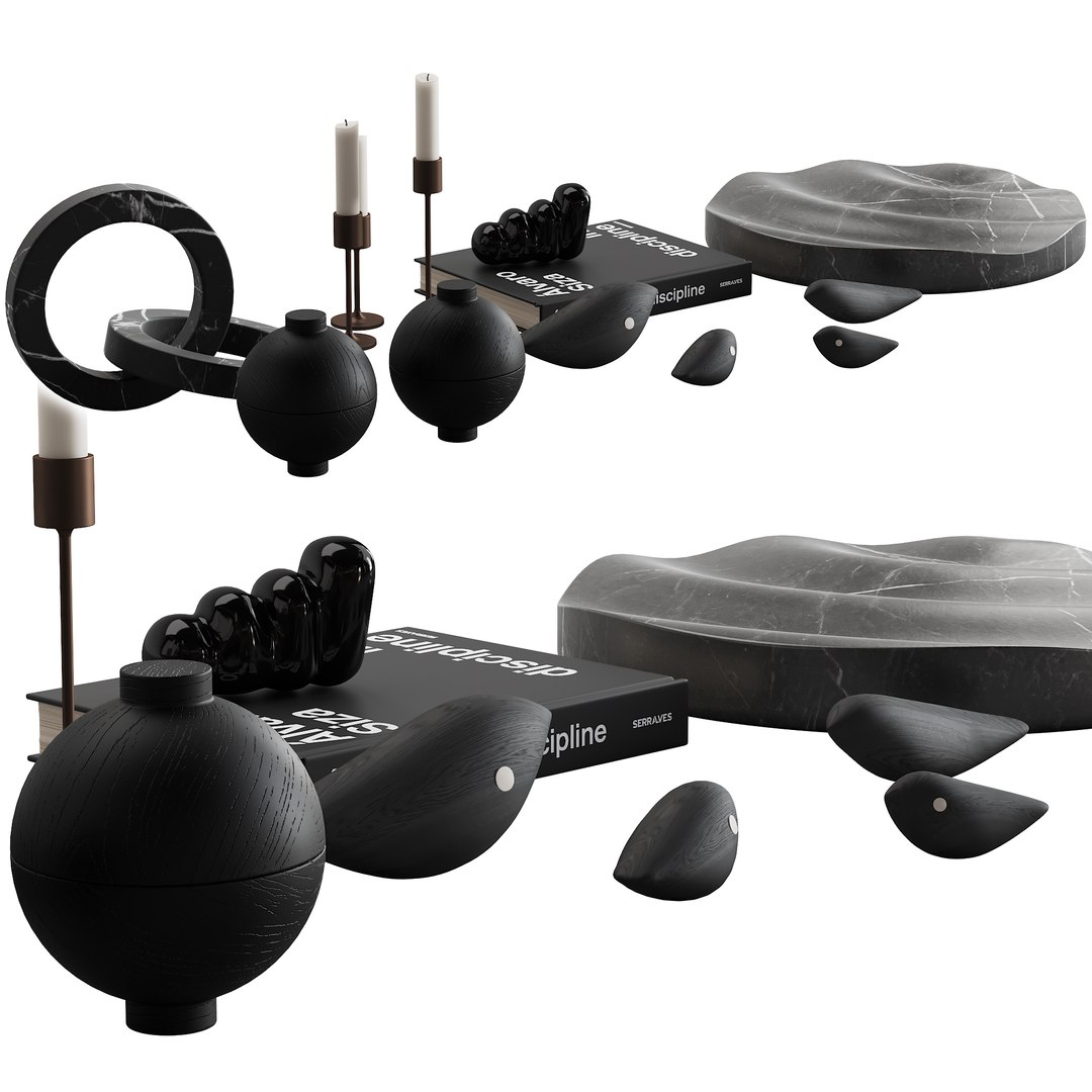 3D Model 078 Living Decor Set DARK BIRDS 00 - TurboSquid 1824044