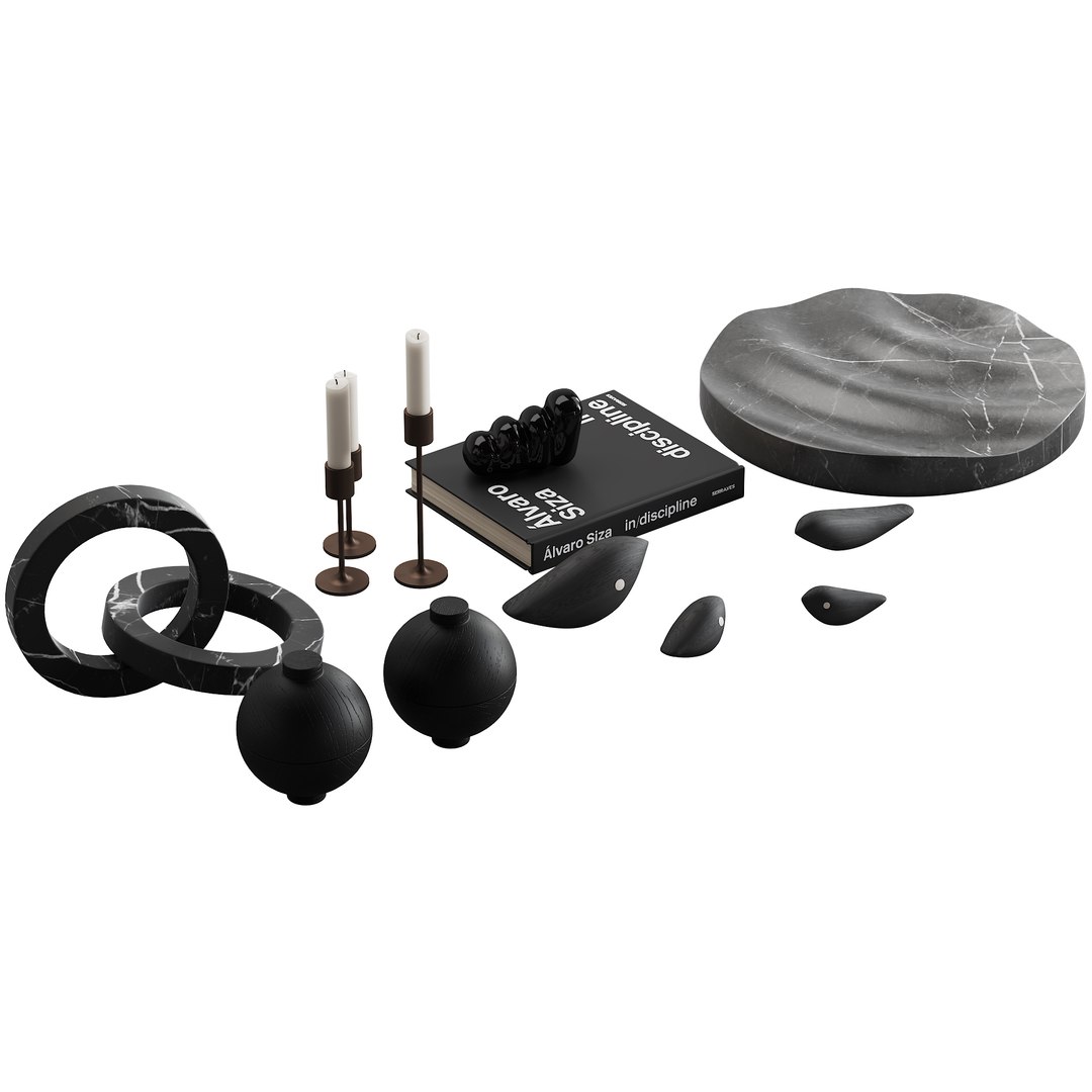 3D Model 078 Living Decor Set DARK BIRDS 00 - TurboSquid 1824044