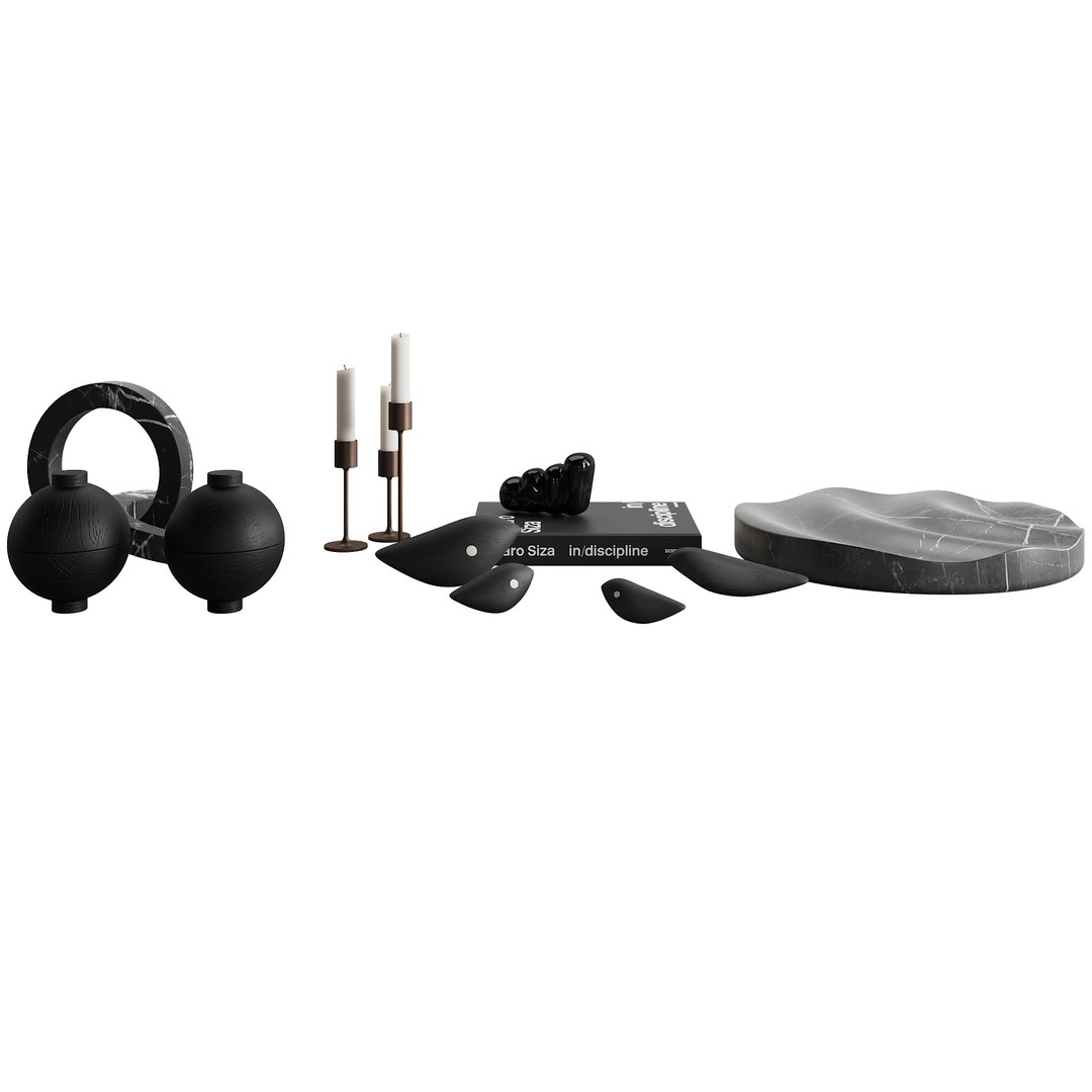 3D Model 078 Living Decor Set DARK BIRDS 00 - TurboSquid 1824044