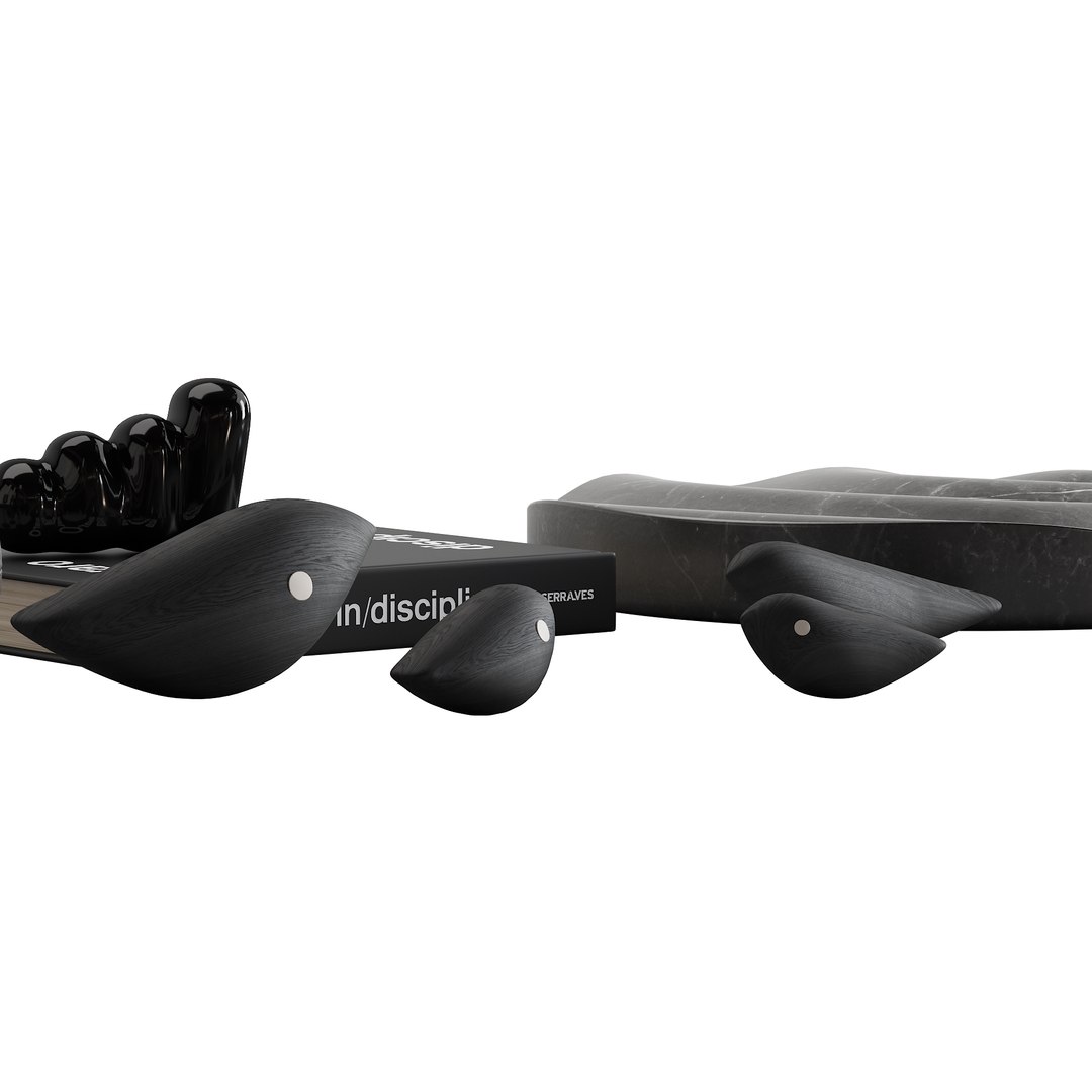 3D Model 078 Living Decor Set DARK BIRDS 00 - TurboSquid 1824044
