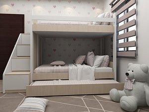 double bed 3D