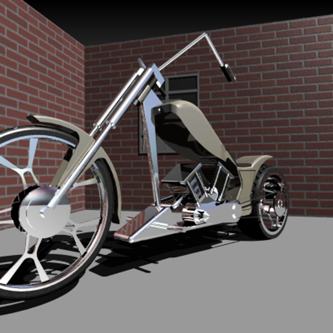 3d Custom Chopper Model