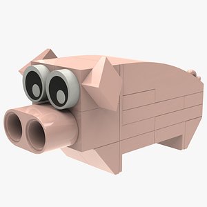 3D Lego Pig Animal