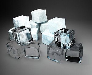 3d model ice cubes