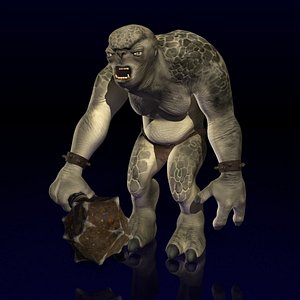 3dsmax rigged cave troll