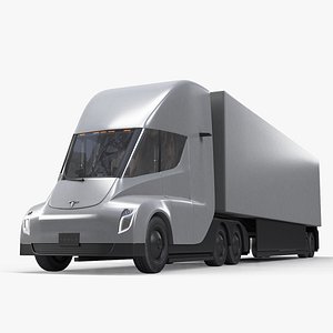 tesla semi truck 3D model