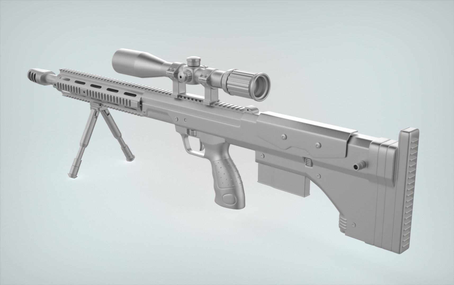 3d Model Tactical Dta Srs Sniper Rifle