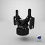 3D model rigged robotiq finger gripper