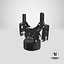 3D model rigged robotiq finger gripper