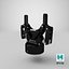 3D model rigged robotiq finger gripper