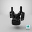3D model rigged robotiq finger gripper