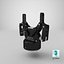 3D model rigged robotiq finger gripper