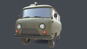 UAZ-452T-2 1T120-2 vintage 1965 3D model
