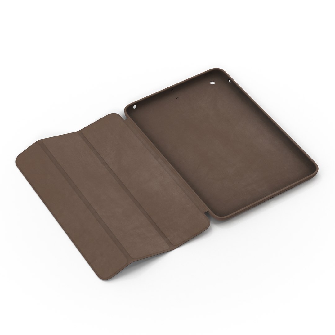 Apple iPad Mini Smart Case Brown 3D Model preview