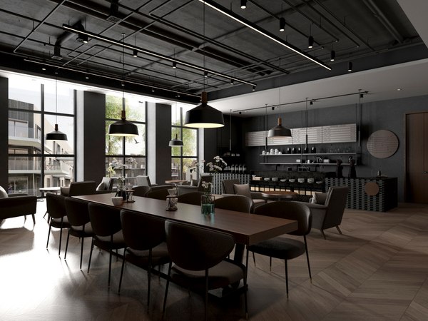 modelo 3d Interior del restaurante - TurboSquid 2359187