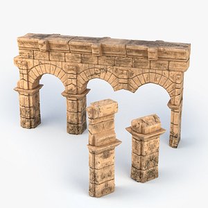 3D ancient roman wall