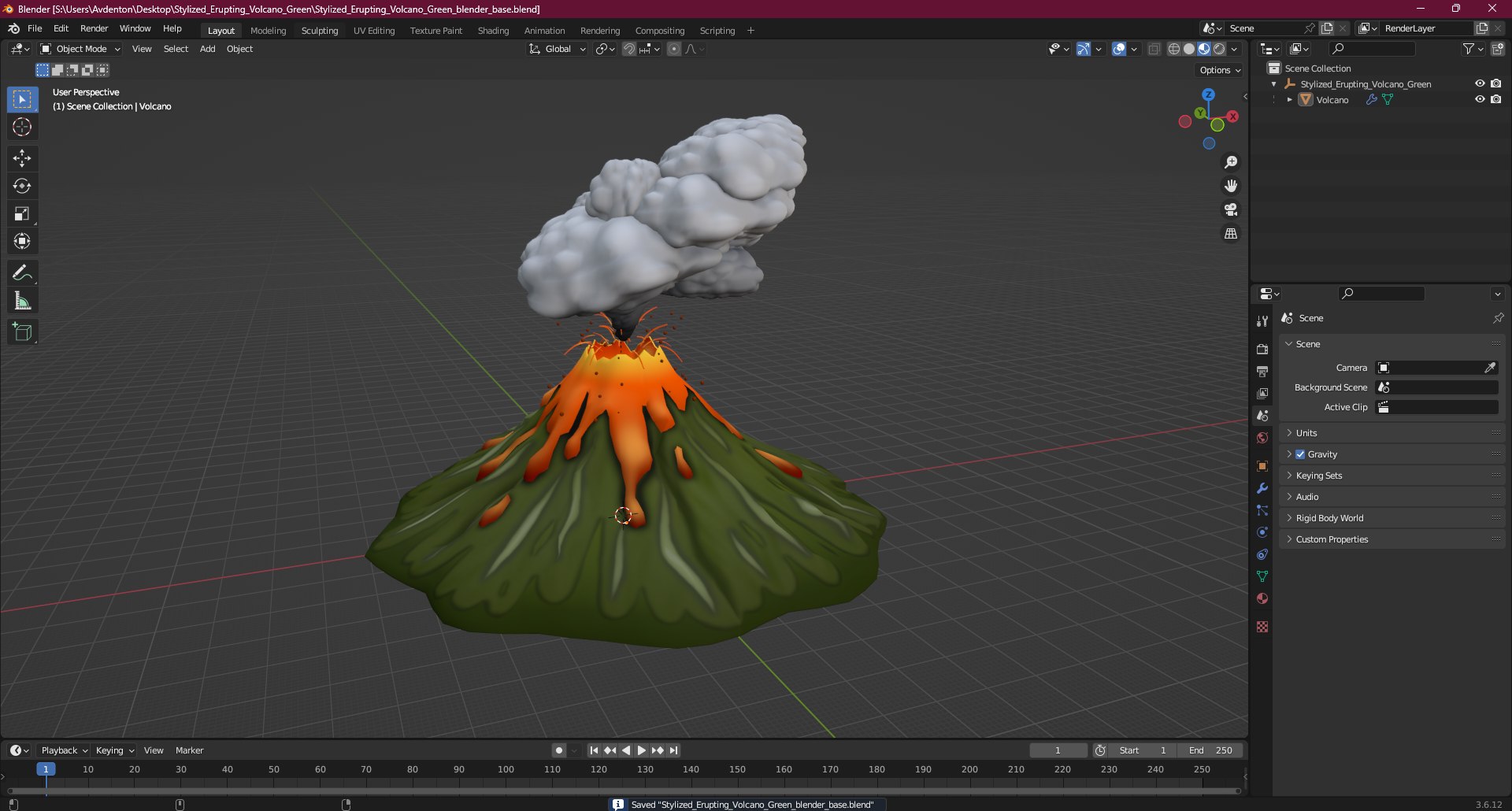 3D model Stylized Erupting Volcano Green https://p.turbosquid.com/ts-thumb/8s/RKQmgL/xY/stylizederuptingvolcanogreenvray3dmodel031/jpg/1723873487/1920x1080/fit_q87/c10c2cf9ec2cd48bf71f42be68717a16e144c647/stylizederuptingvolcanogreenvray3dmodel031.jpg