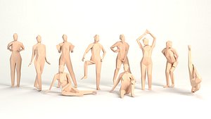 3D model poised women erotically