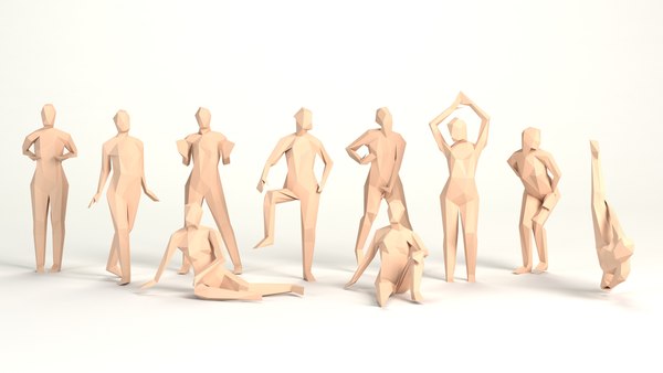 3D model poised women erotically