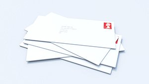 3D UK Mail - Post -  Editable PSD Texture included -3D Asset