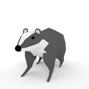 low-polys badger