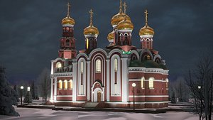 3D cathedral nativity christ russia