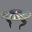 Satellite de soucoupe volante biologique UFO lowpoly