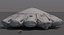 Satellite de soucoupe volante biologique UFO lowpoly
