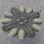 Satellite de soucoupe volante biologique UFO lowpoly