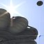 Satellite de soucoupe volante biologique UFO lowpoly