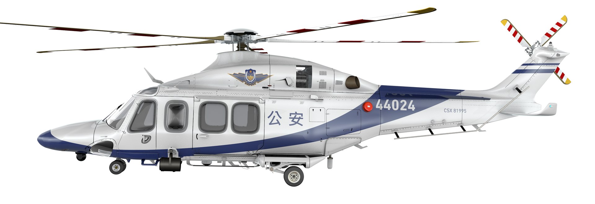 3D Model AW139 Beijing Police Helicopter L2149 - TurboSquid 2247961