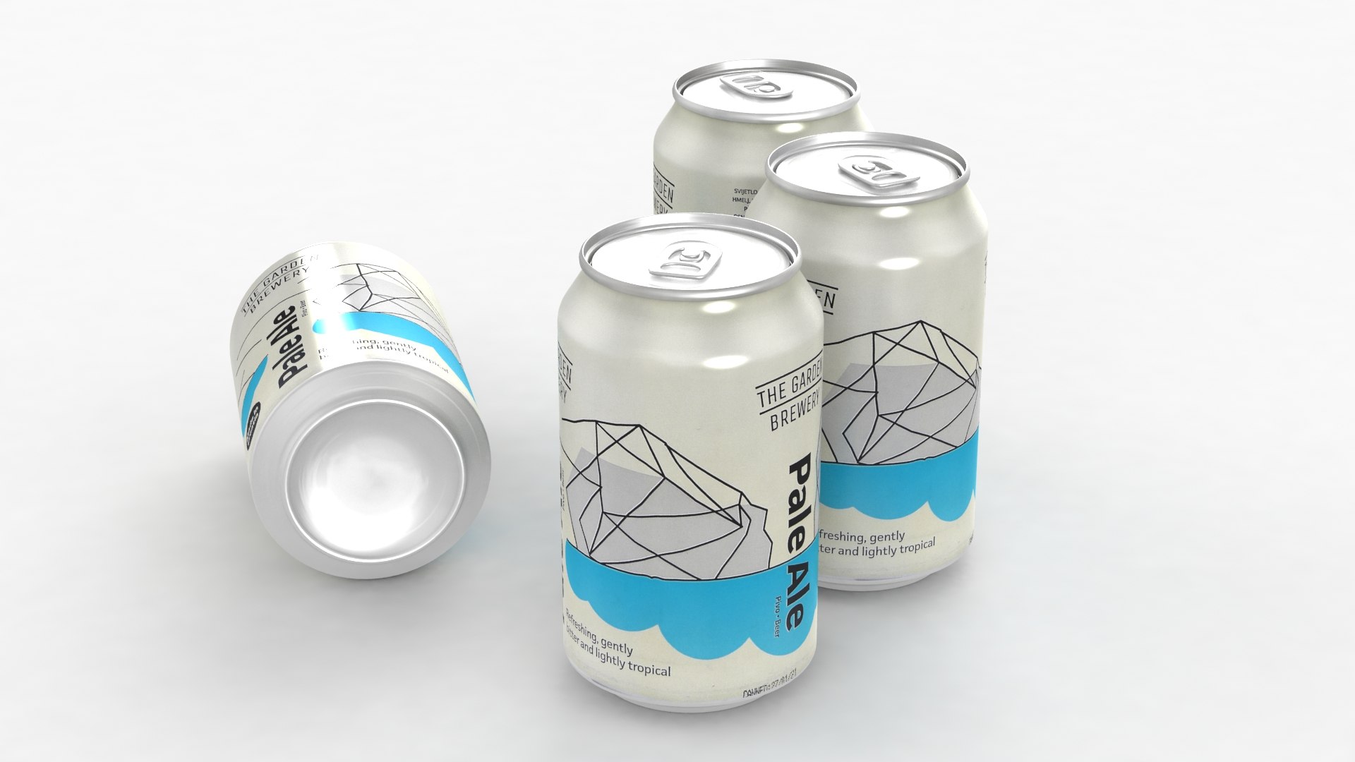 Beer Can Garden Brewery Pale Ale 330ml 2021 3D model TurboSquid 1764364