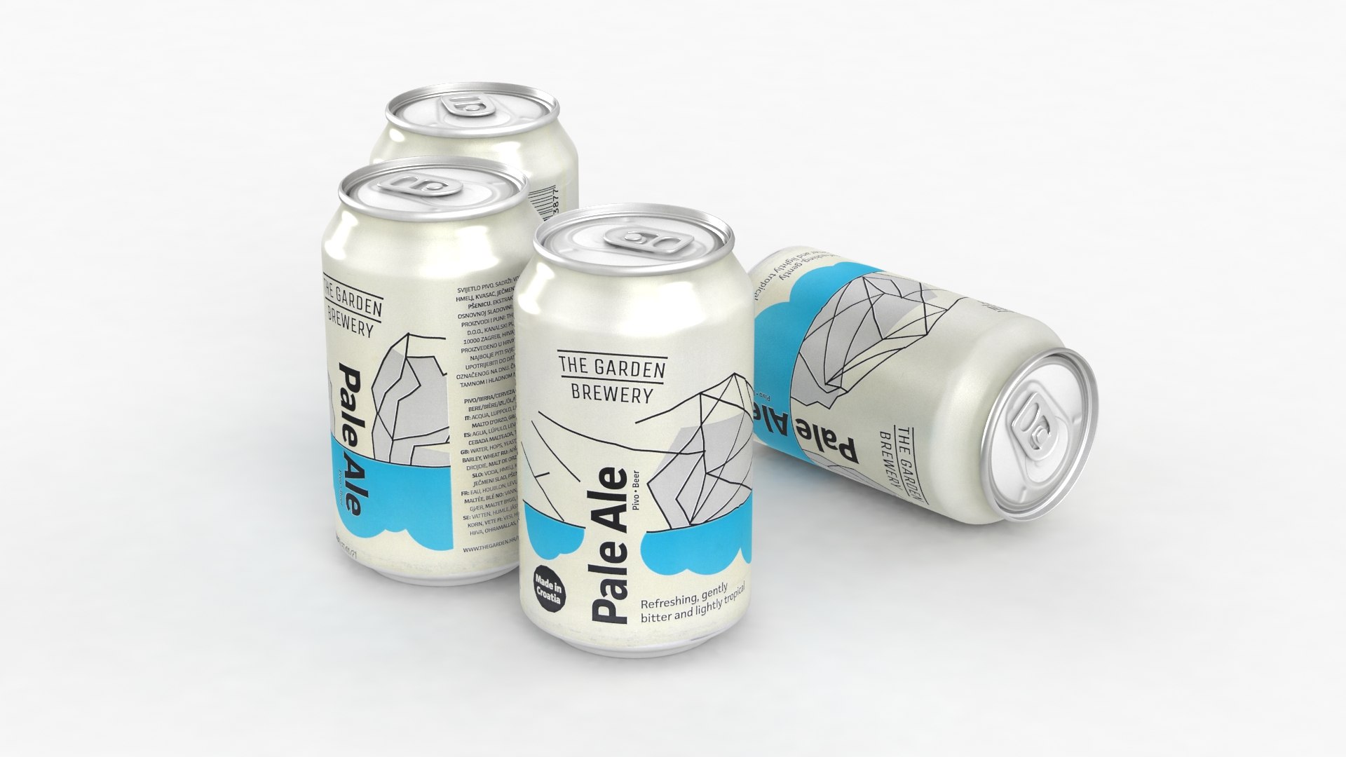 Beer Can Garden Brewery Pale Ale 330ml 2021 3D model TurboSquid 1764364