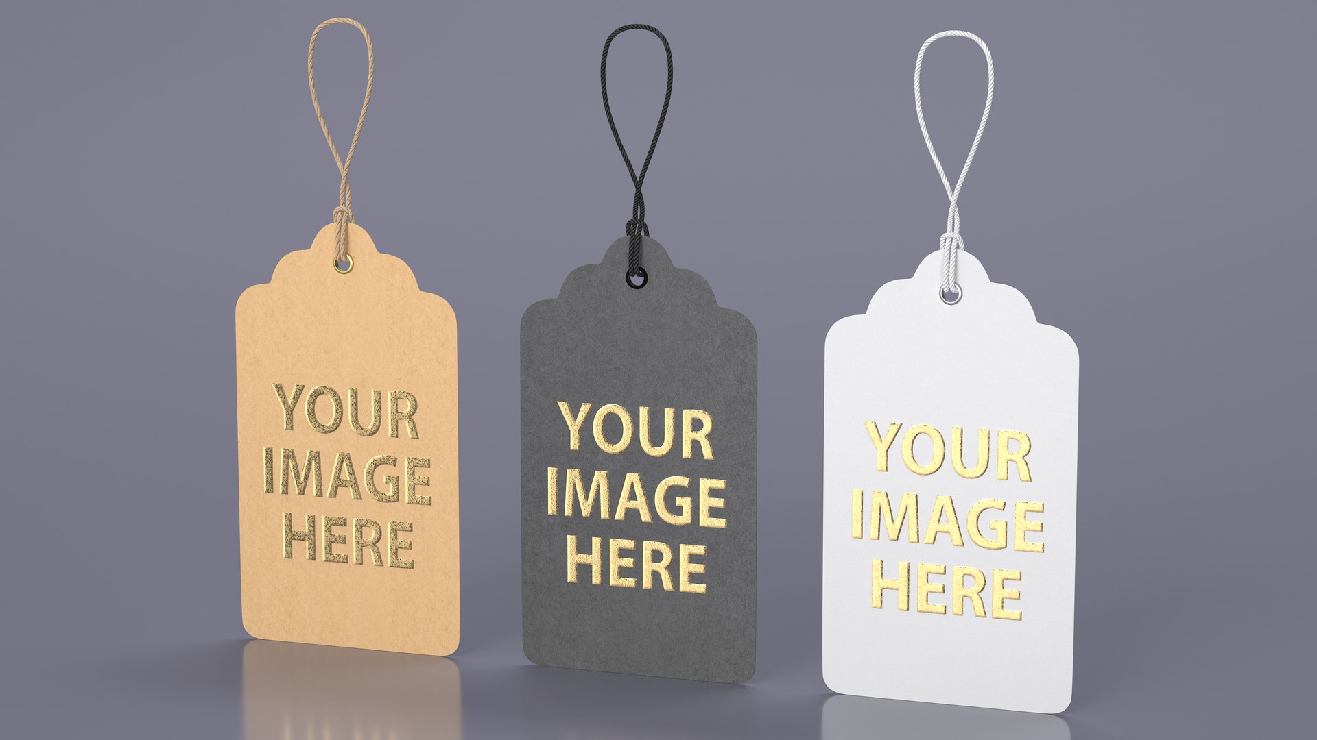 Label Tag Rounded Double Model - TurboSquid 1957809