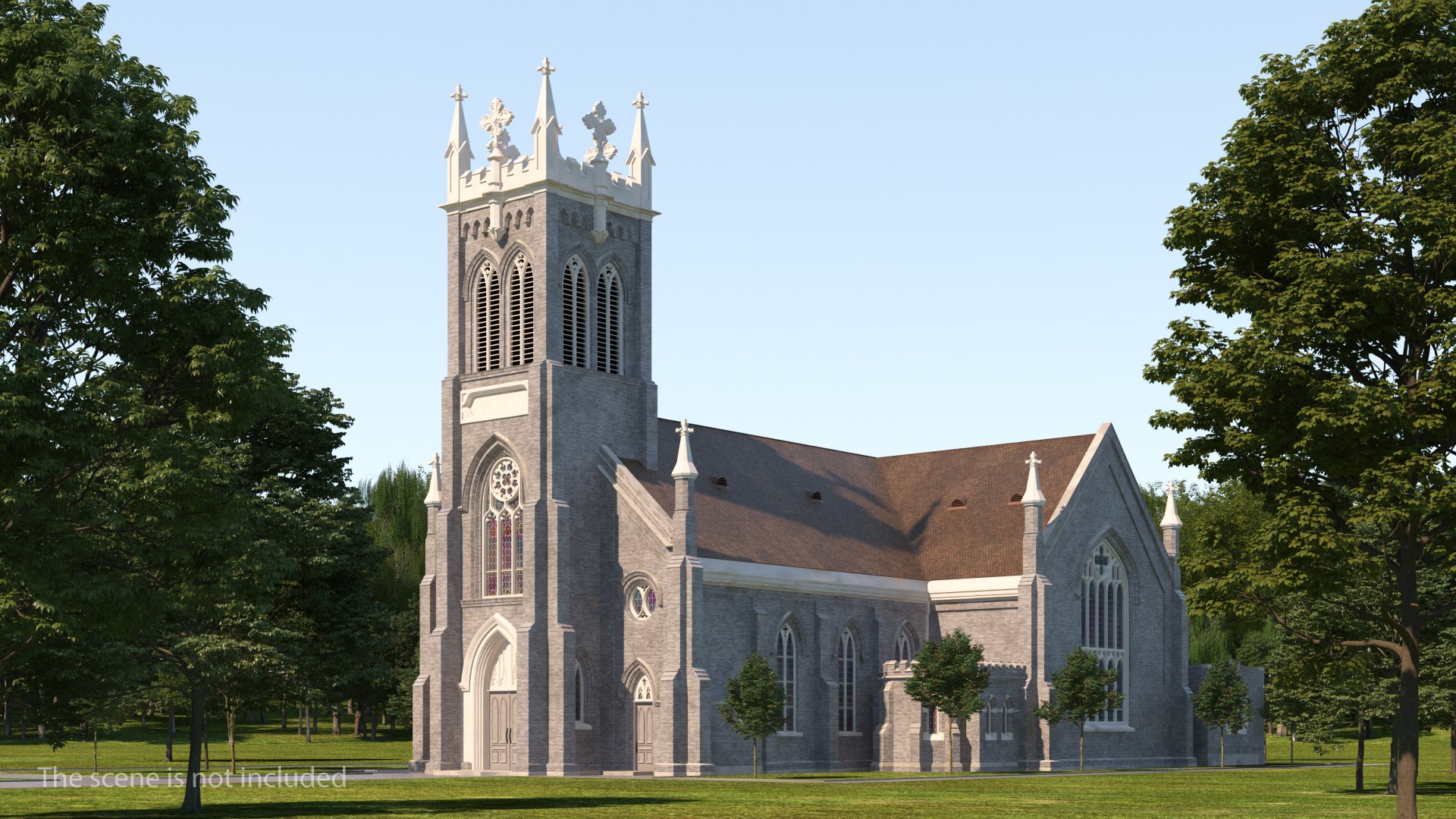 Ancient Catholic Church 3D model preview