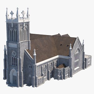 3D ancient catholic church model