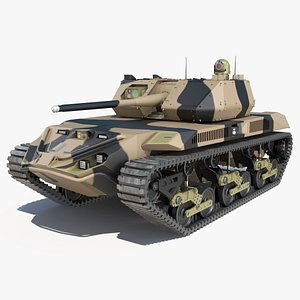 三维机器人电动坦克迷彩模型