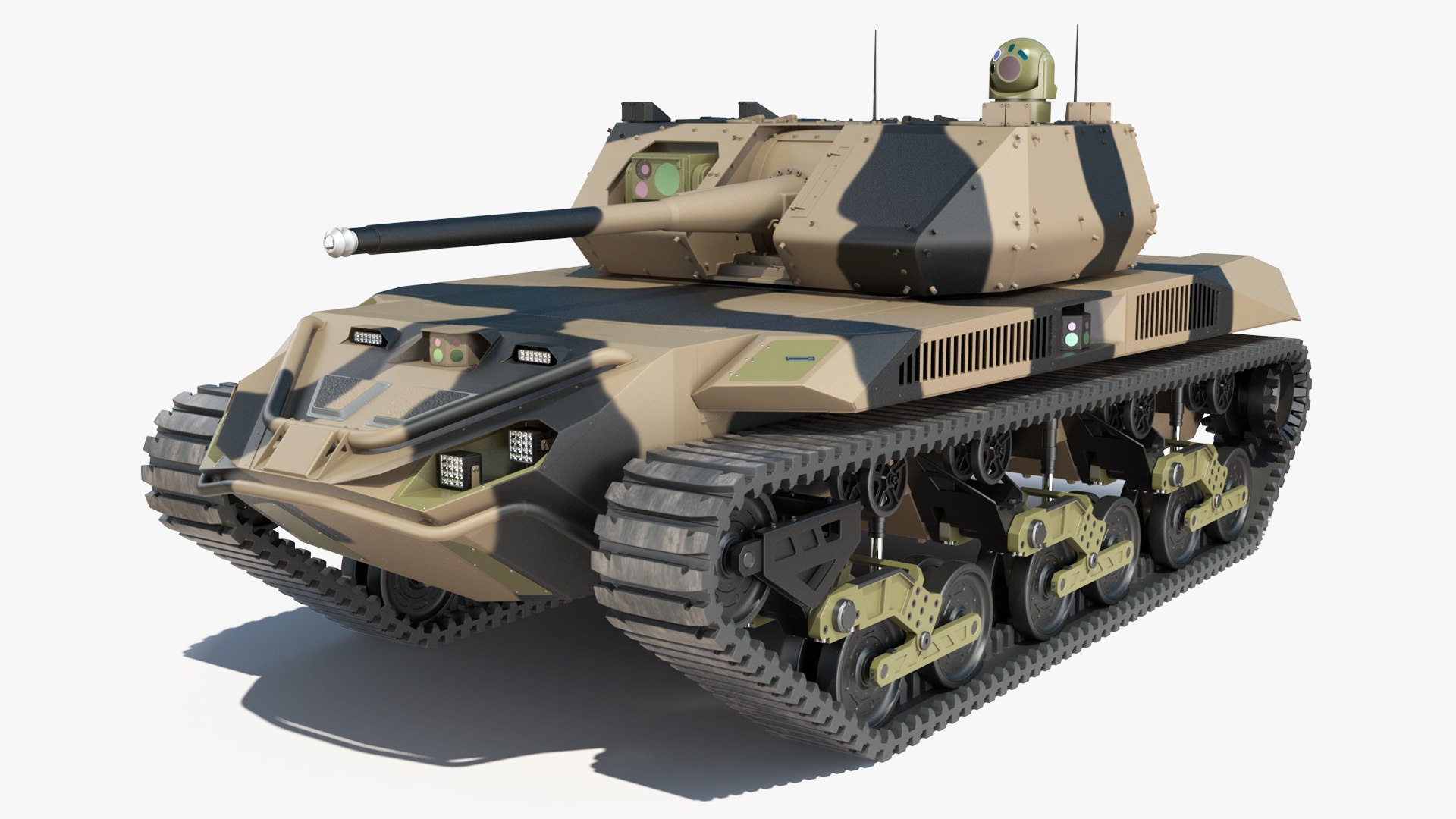 Robotic Electric Tank Camo 3D model preview