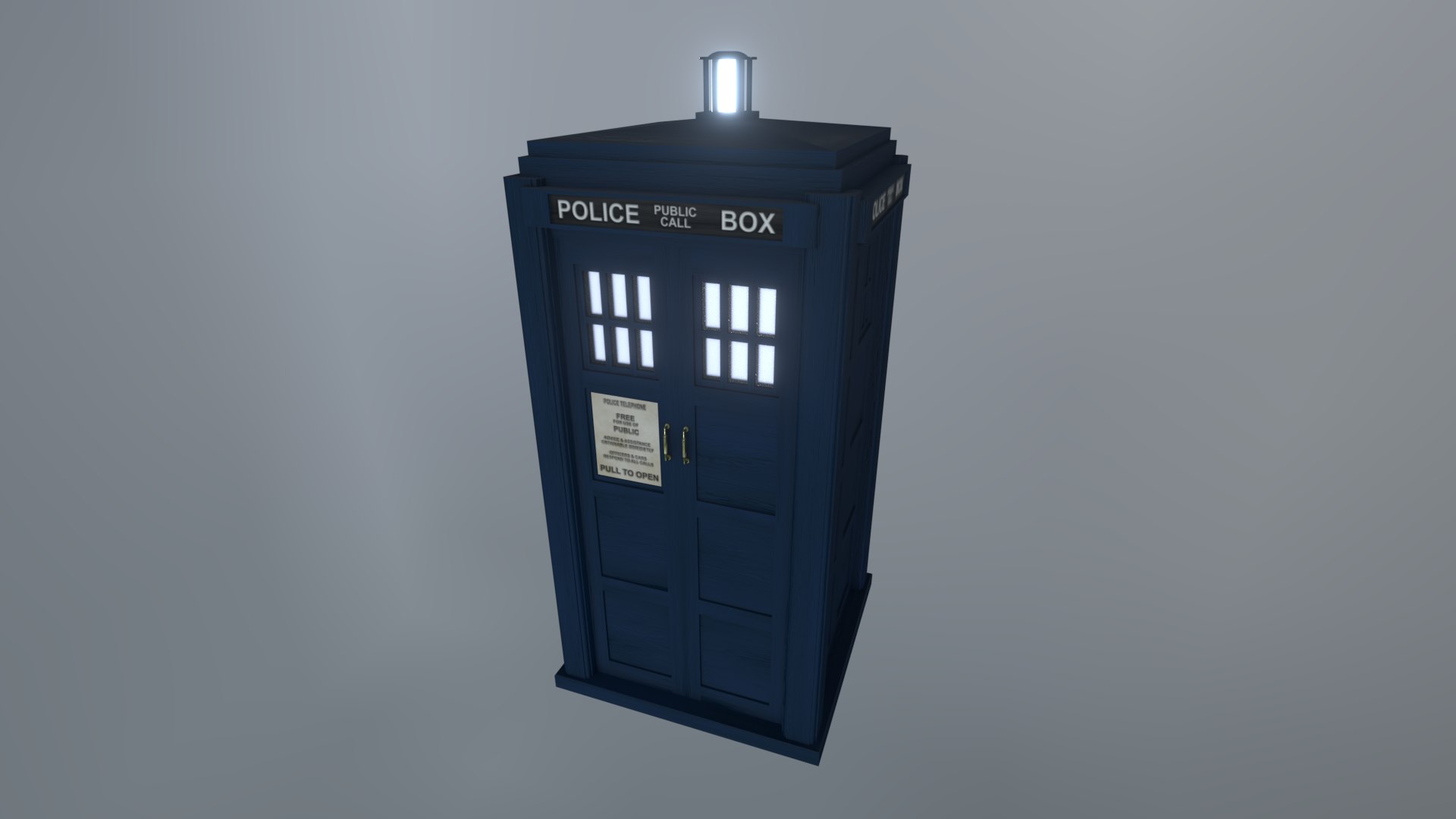 3D Model DOCTOR WHO - WILLIAM HARTNELL TARDIS - Rogue Film Productions ...