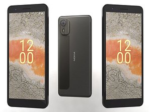 Nokia C02 Charcoal Low Poly 3D