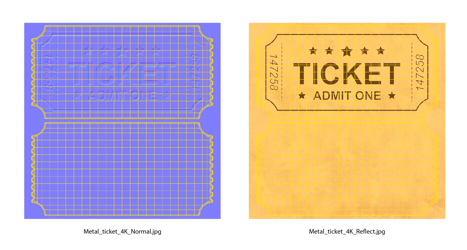 3D Ticket Gold Model - TurboSquid 1663410