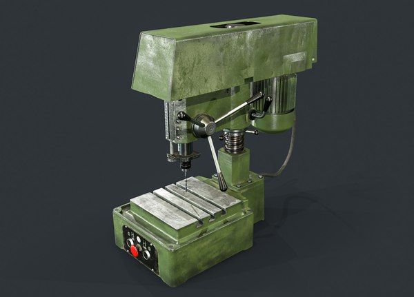 modelo 3d Máquina herramienta con taladradora 2M112 - TurboSquid 2182387
