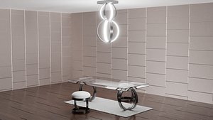 modern dining set 3D model