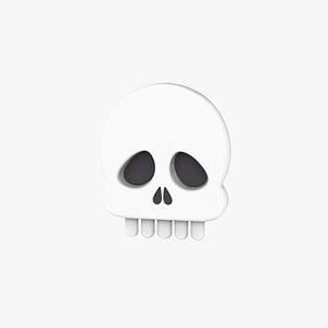 3D Prop118 Skull Emoji model